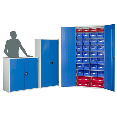 RS PRO Steel  Lockable Floor Standing Storage Cabinet, 2000 x 1015 x 430mm