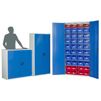 RS PRO Steel  Lockable Floor Standing Storage Cabinet, 1580 x 770 x 330mm