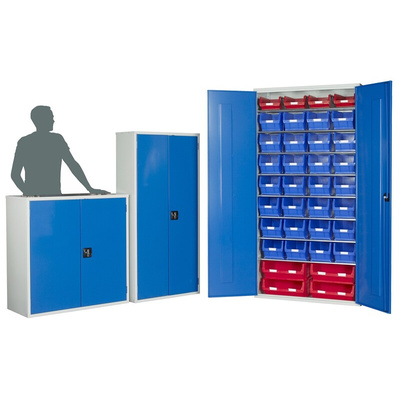 RS PRO Steel  Lockable Floor Standing Storage Cabinet, 1000 x 1015 x 430mm