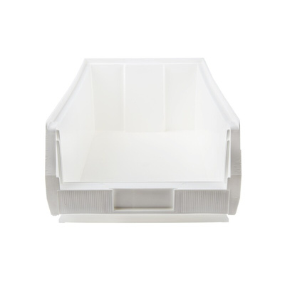 RS PRO PP Storage Bin, 200mm x 315mm, White
