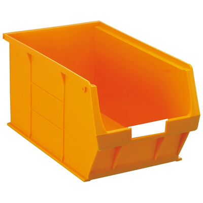RS PRO PP Storage Bin, 181mm x 205mm, Orange