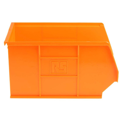 RS PRO PP Storage Bin, 130mm x 150mm, Orange