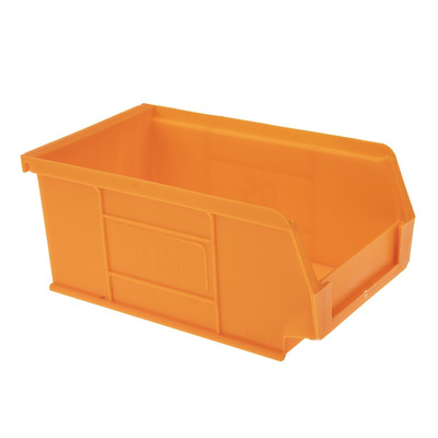 RS PRO PP Storage Bin, 76mm x 101mm, Orange