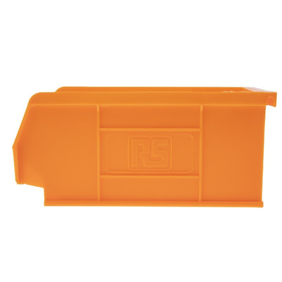 RS PRO PP Storage Bin, 76mm x 101mm, Orange