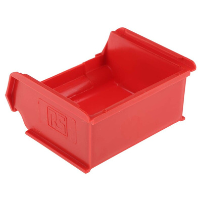 RS PRO PP Storage Bin, 50mm x 100mm, Red