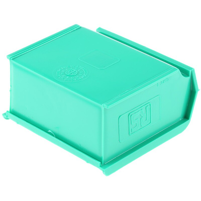 RS PRO PP Storage Bin, 50mm x 100mm, Green