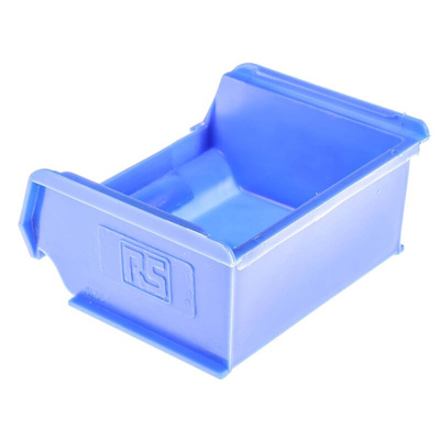 RS PRO PP Storage Bin, 50mm x 100mm, Blue
