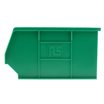 RS PRO PP Storage Bin, 130mm x 150mm, Green