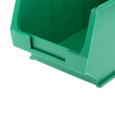RS PRO PP Storage Bin, 130mm x 150mm, Green