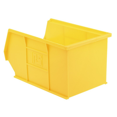 RS PRO PP Storage Bin, 130mm x 150mm, Yellow