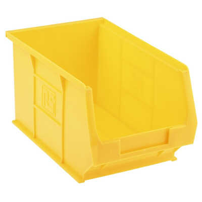 RS PRO PP Storage Bin, 130mm x 150mm, Yellow