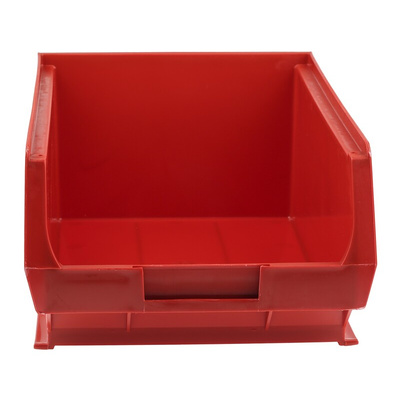 RS PRO PP Storage Bin, 130mm x 205mm, Red