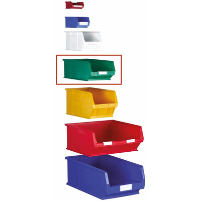 RS PRO PP Storage Bin, 130mm x 205mm, Yellow
