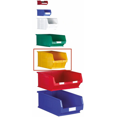 RS PRO PP Storage Bin, 181mm x 205mm, Red