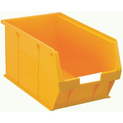 RS PRO PP Storage Bin, 181mm x 205mm, Yellow