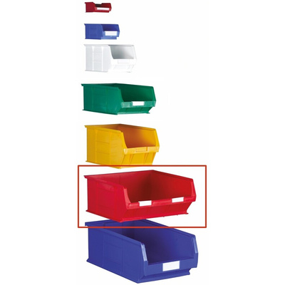 RS PRO PP Storage Bin, 180mm x 419mm, Green