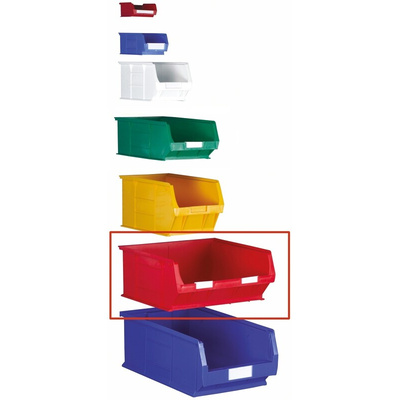 RS PRO PP Storage Bin, 180mm x 419mm, Yellow