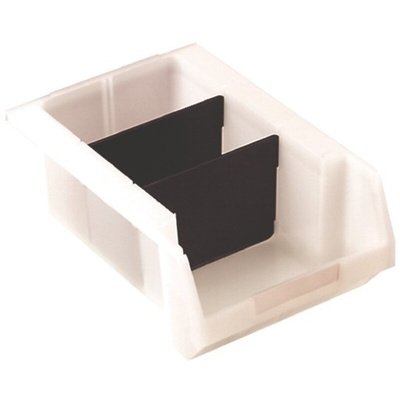 RS PRO Plastic Storage Bin, 130mm x 239mm, Natural