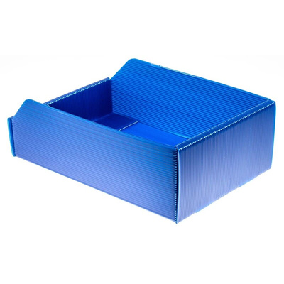 RS PRO Storage Bin, 100mm x 200mm, Blue