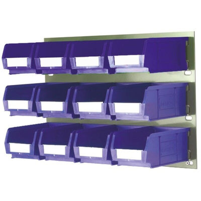 RS PRO PP Storage Bin, 75mm x 100mm, Blue