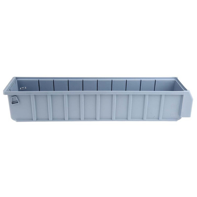 RS PRO PP Storage Bin, 500mm x 117mm, Blue