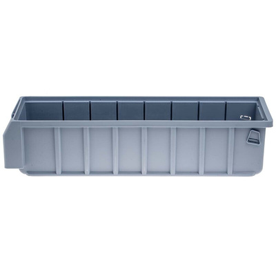 RS PRO PP Storage Bin, 400mm x 117mm, Blue