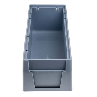 RS PRO PP Storage Bin, 400mm x 117mm, Blue