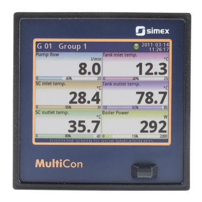 Simex SX-CMC99-04F0, 4 Channel, Multichannel Controller Chart Recorder