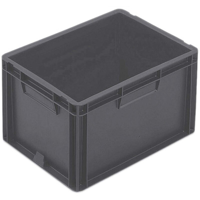 Schoeller Allibert 20L Grey Medium Stacking Container, 235mm x 400mm x 300mm