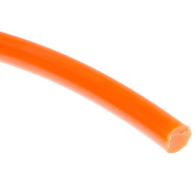 RS PRO 5m 8mm diameter Orange Round Polyurethane Belt for use with 48mm minimum pulley diameter