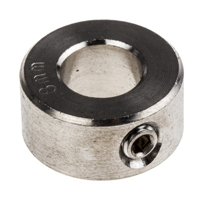 RS PRO Shaft Collar One Piece Set Screw, Bore 8mm, OD 16mm, W 8mm, Stainless Steel
