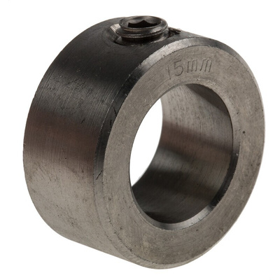 RS PRO Shaft Collar One Piece Set Screw, Bore 15mm, OD 25mm, W 12mm, Stainless Steel
