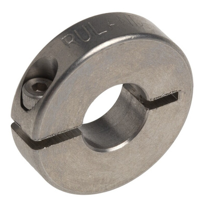 Ruland Shaft Collar One Piece Clamp Screw, Bore 8mm, OD 20mm, W 5.5mm, Stainless Steel