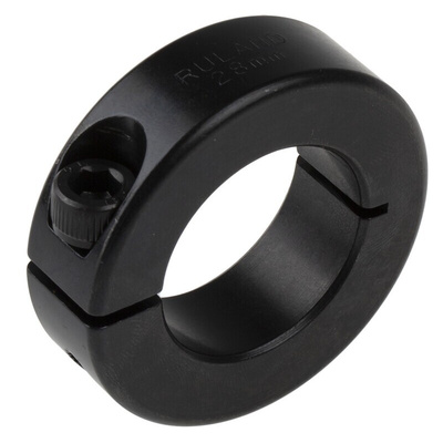 Ruland Shaft Collar One Piece Clamp Screw, Bore 28mm, OD 48mm, W 15mm, Carbon Steel