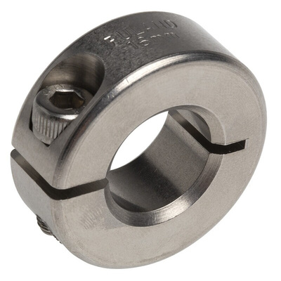 Ruland Shaft Collar One Piece Clamp Screw, Bore 16mm, OD 34mm, W 13mm, Stainless Steel