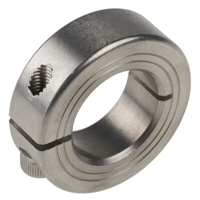 Ruland Shaft Collar One Piece Clamp Screw, Bore 25mm, OD 45mm, W 15mm, 303 Stainless Steel