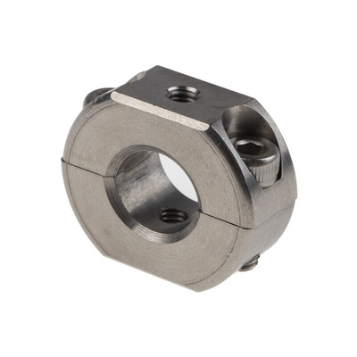 Ruland Shaft Collar Two Piece Clamp Screw, Bore 12mm, OD 28mm, W 11mm, Stainless Steel
