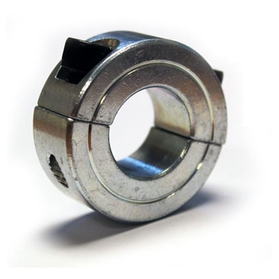 RS PRO Shaft Collar Two Piece Set Screw, Bore 25mm, OD 45mm, W 15mm, Zinc Plated Steel