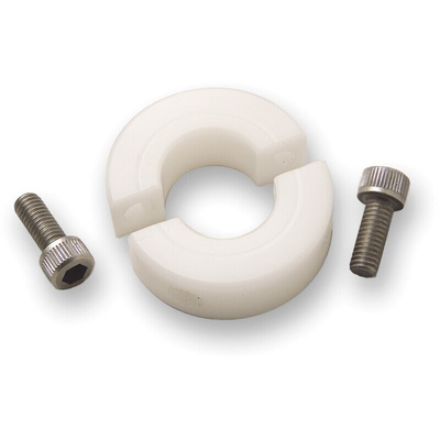 Ruland Shaft Collar Two Piece Clamp Screw, Bore 12mm, OD 28mm, W 11mm, Plastic