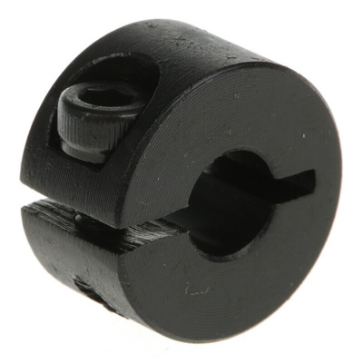 Huco Shaft Collar One Piece Clamp Screw, Bore 6mm, OD 16mm, W 9mm, Steel