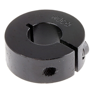 Huco Shaft Collar One Piece Clamp Screw, Bore 12mm, OD 28mm, W 11mm, Steel