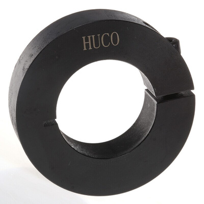 Huco Shaft Collar One Piece Clamp Screw, Bore 30mm, OD 54mm, W 15mm, Steel