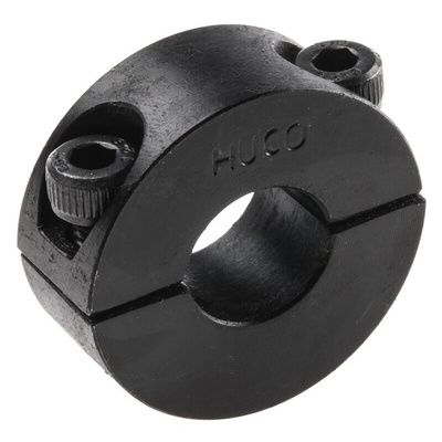 Huco Shaft Collar Two Piece Clamp Screw, Bore 12mm, OD 28mm, W 11mm, Steel