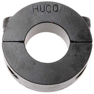 Huco Shaft Collar Two Piece Clamp Screw, Bore 20mm, OD 40mm, W 15mm, Steel