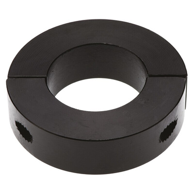 Huco Shaft Collar Two Piece Clamp Screw, Bore 30mm, OD 54mm, W 15mm, Steel