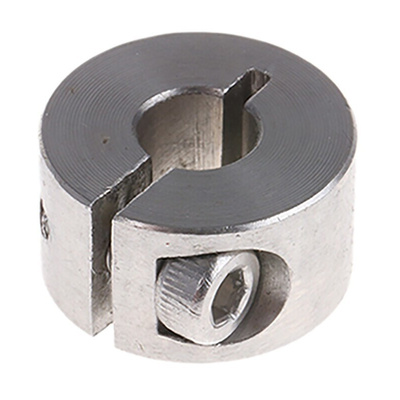 Huco Shaft Collar One Piece Clamp Screw, Bore 6mm, OD 16mm, W 9mm, Stainless Steel