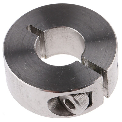Huco Shaft Collar One Piece Clamp Screw, Bore 12mm, OD 28mm, W 11mm, Stainless Steel