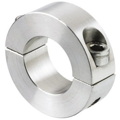 Huco Shaft Collar Two Piece Clamp Screw, Bore 12mm, OD 28mm, W 11mm, Stainless Steel