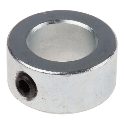 RS PRO Shaft Collar One Piece Set Screw, Bore 15mm, OD 25mm, W 12mm, Steel