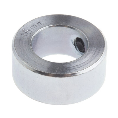 RS PRO Shaft Collar One Piece Set Screw, Bore 16mm, OD 28mm, W 12mm, Steel